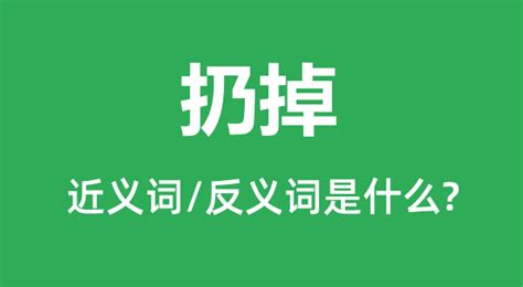 扔掉的意思|扔掉 的意思、解釋、用法、例句